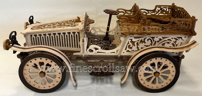 scroll saw model of a 1906 car